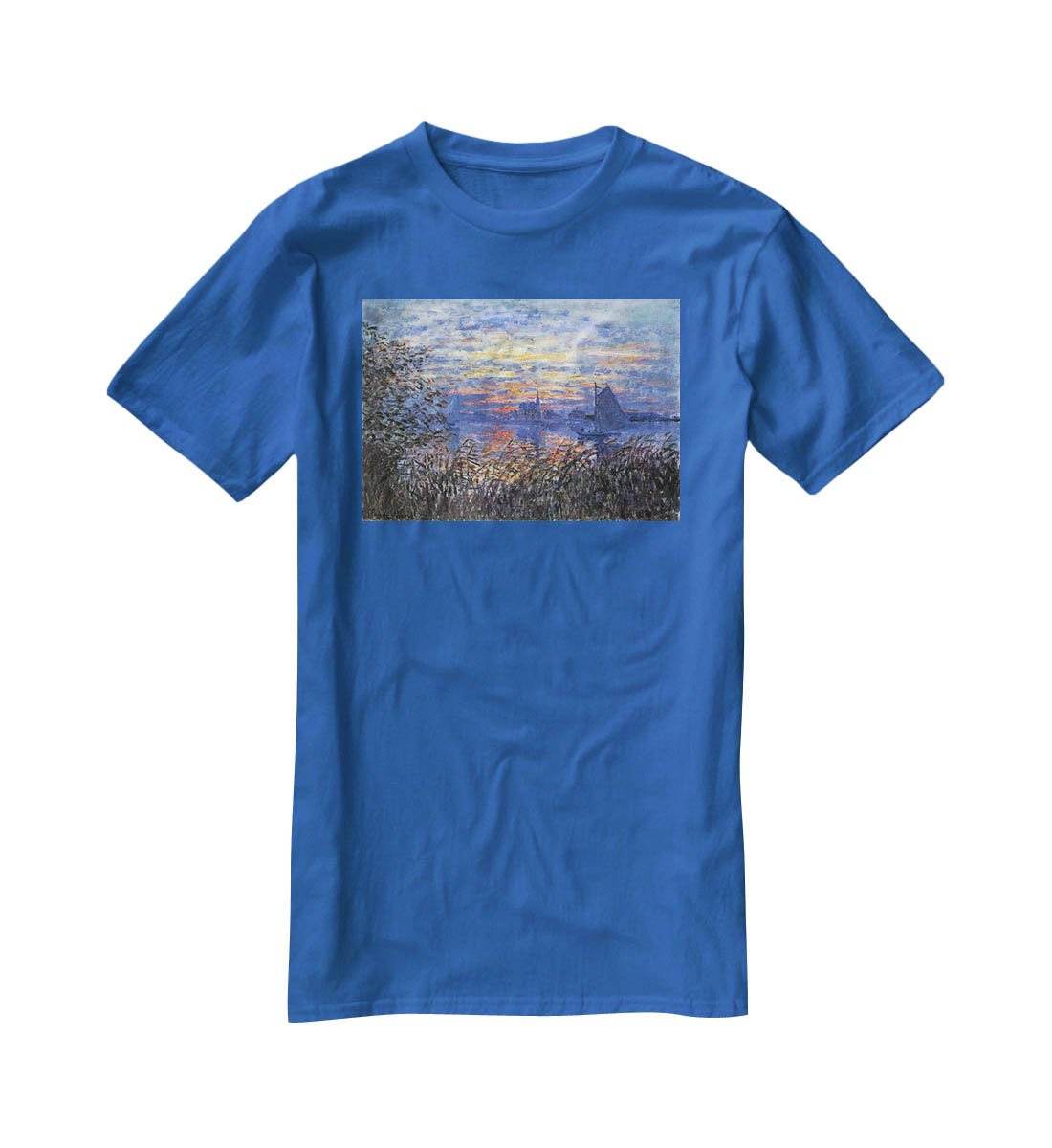 Sunset on the Seine by Monet T-Shirt - Canvas Art Rocks - 2
