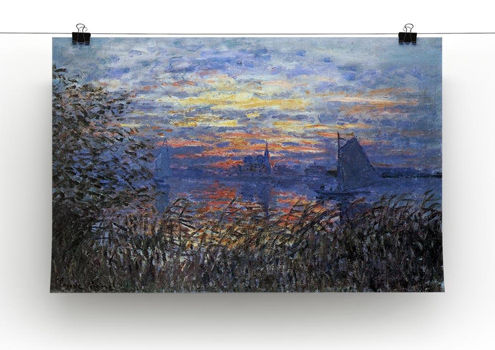 Sunset on the Seine by Monet Canvas Print & Poster - Canvas Art Rocks - 2