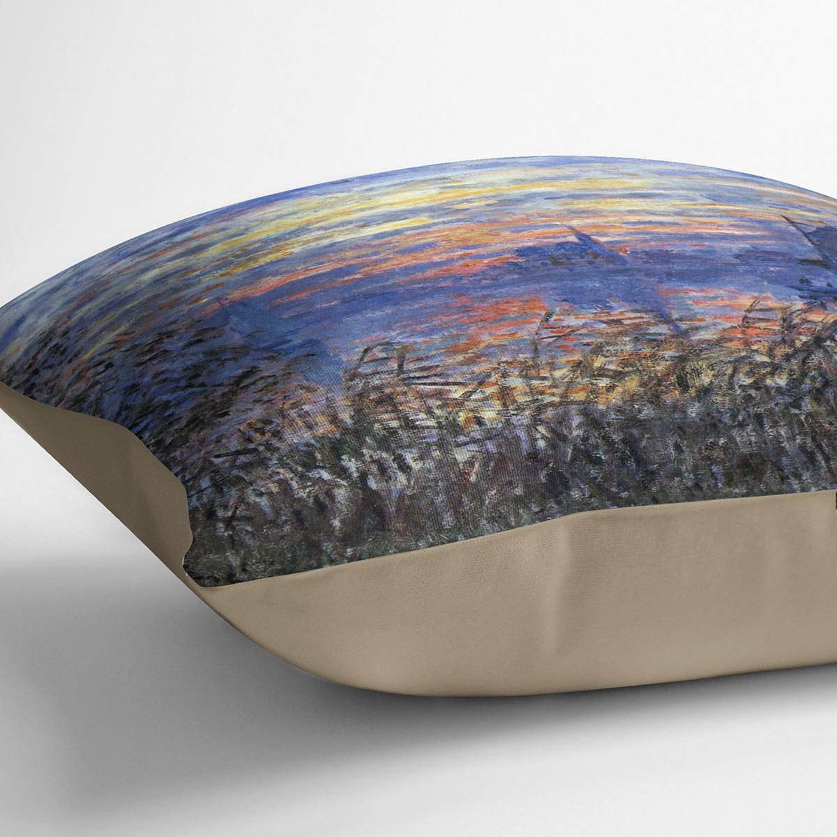 Sunset on the Seine by Monet Throw Pillow