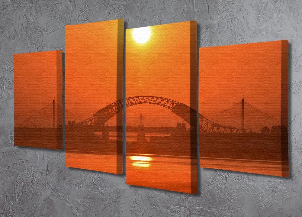 Sunset over the Mersey 4 Split Panel Canvas - Canvas Art Rocks - 2