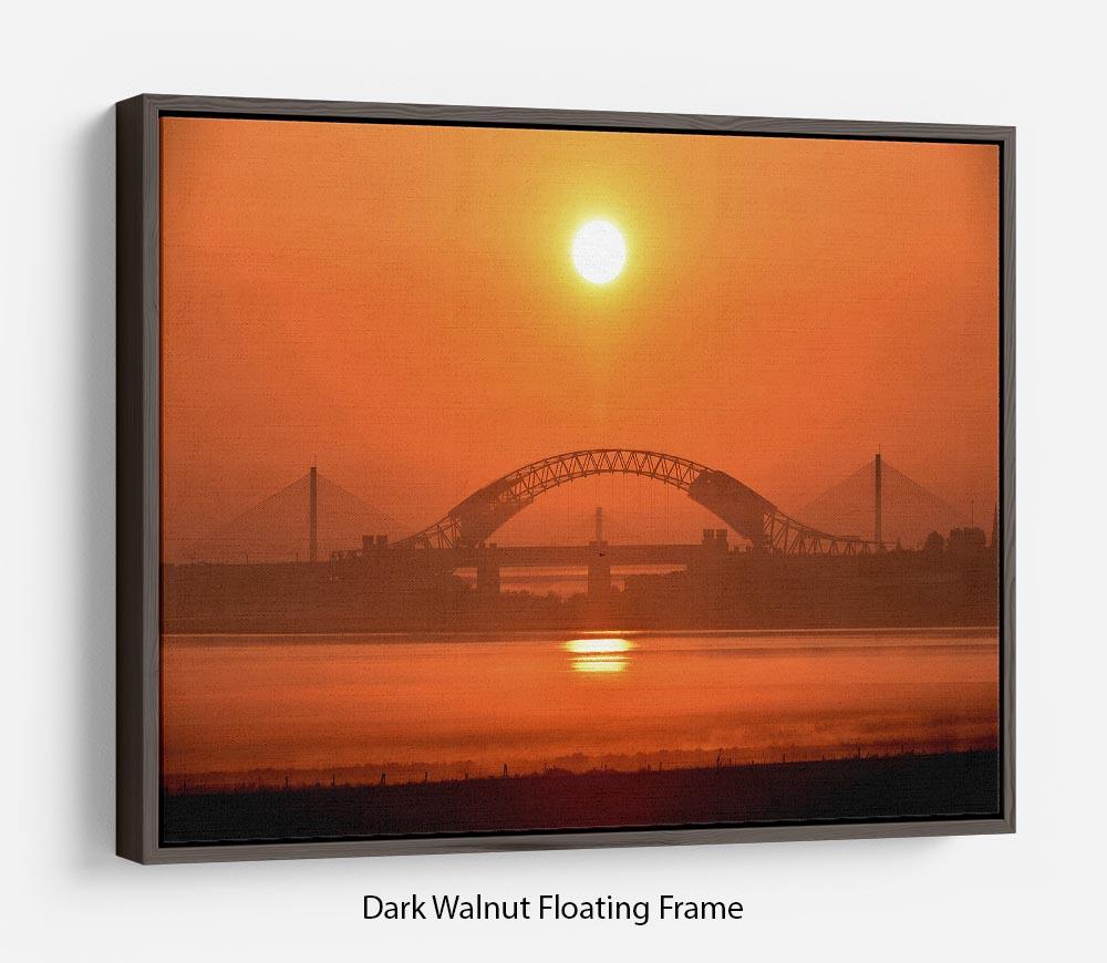Sunset over the Mersey Floating Frame Canvas - Canvas Art Rocks - 5