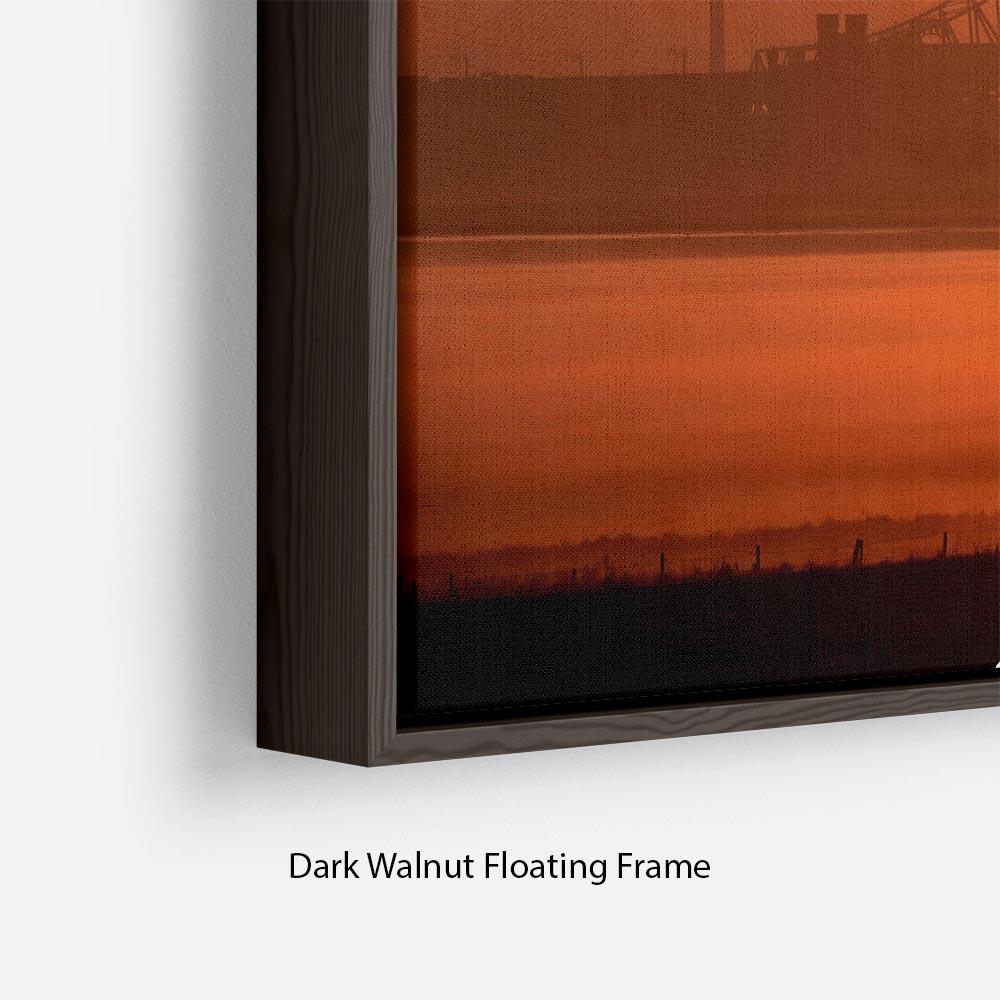Sunset over the Mersey Floating Frame Canvas - Canvas Art Rocks - 6