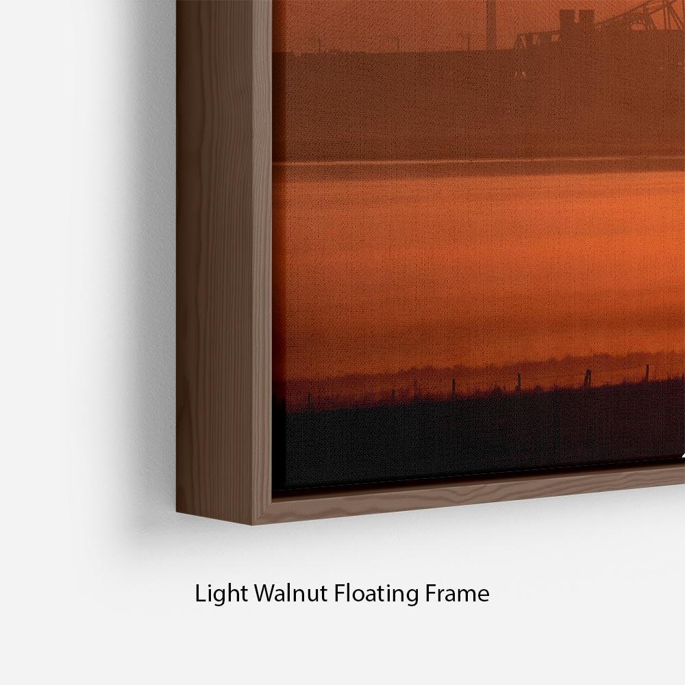 Sunset over the Mersey Floating Frame Canvas - Canvas Art Rocks - 8