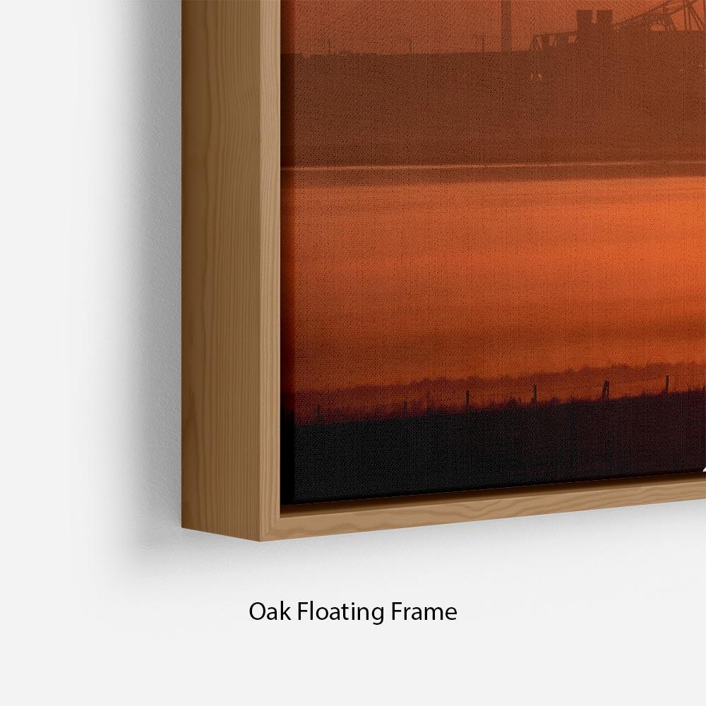 Sunset over the Mersey Floating Frame Canvas - Canvas Art Rocks - 10