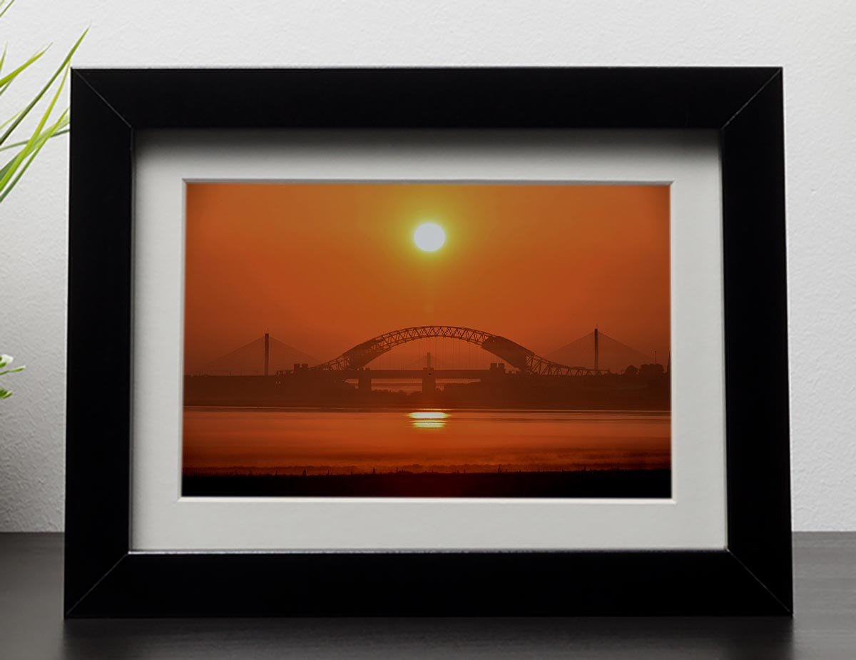 Sunset over the Mersey Framed Print - Canvas Art Rocks - 1