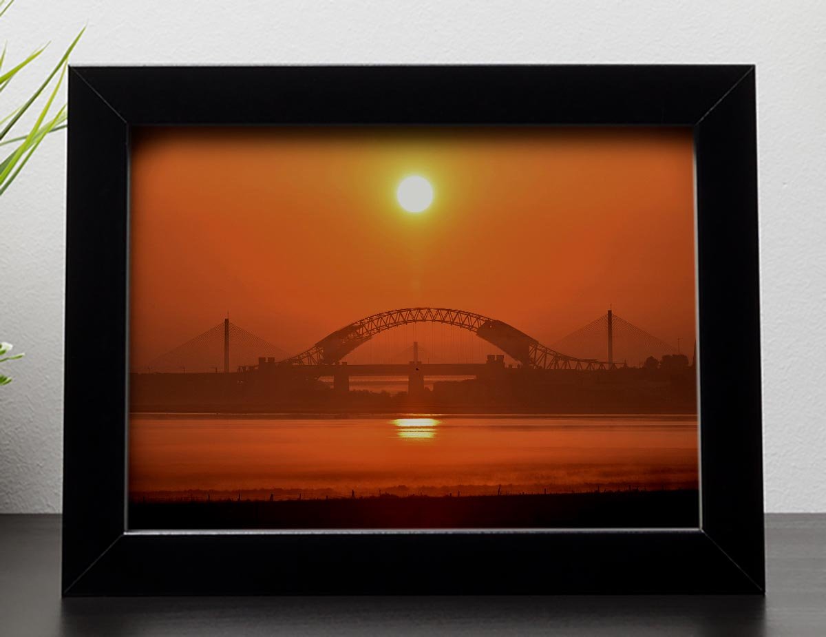 Sunset over the Mersey Framed Print - Canvas Art Rocks - 2