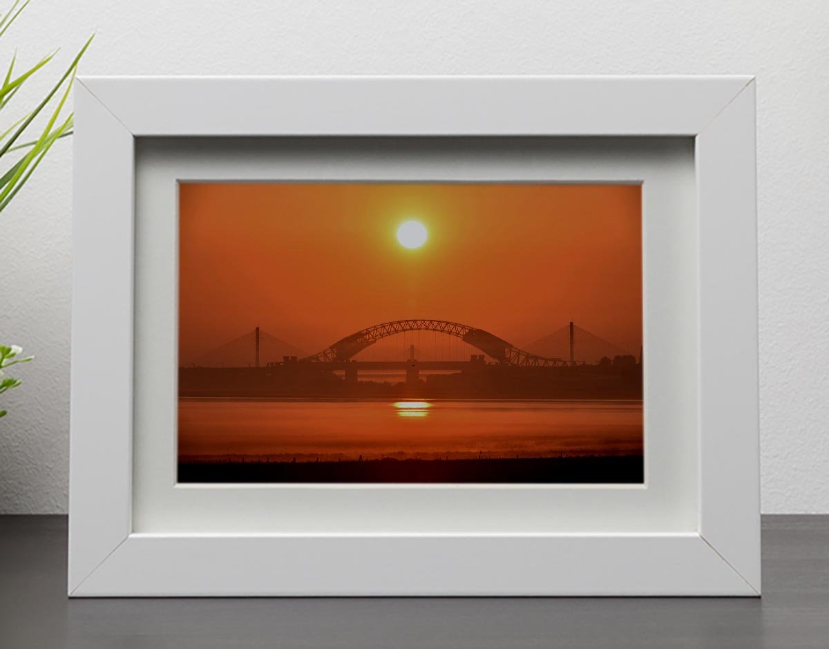 Sunset over the Mersey Framed Print - Canvas Art Rocks - 3