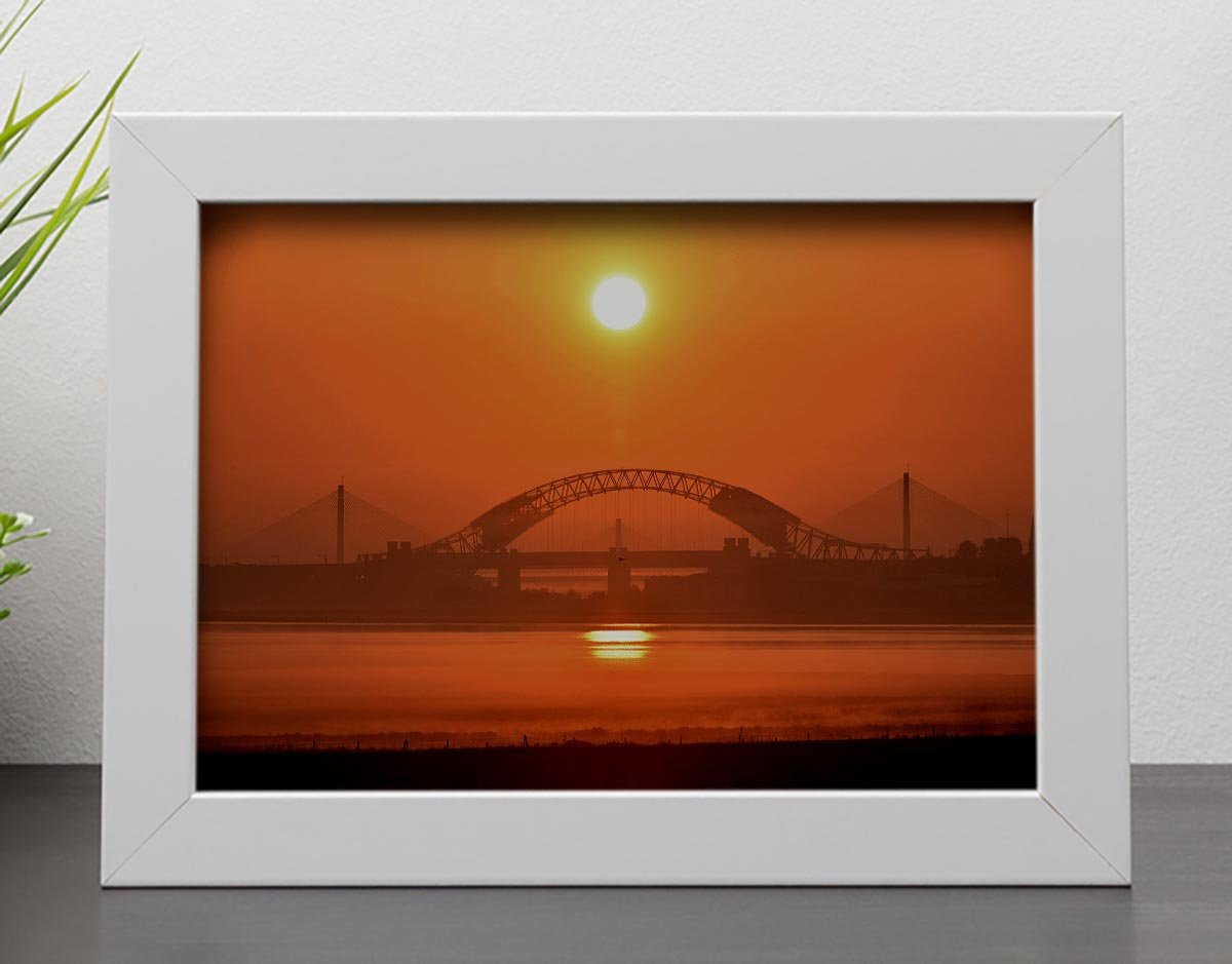 Sunset over the Mersey Framed Print - Canvas Art Rocks - 4