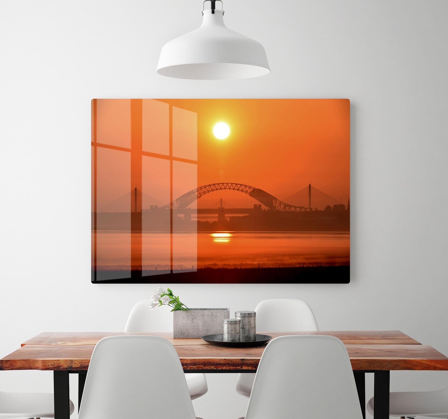 Sunset over the Mersey HD Metal Print - Canvas Art Rocks - 2