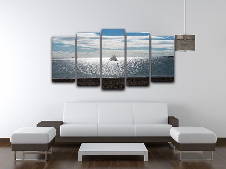 Sunshine on the sea 5 Split Panel Canvas - Canvas Art Rocks - 3