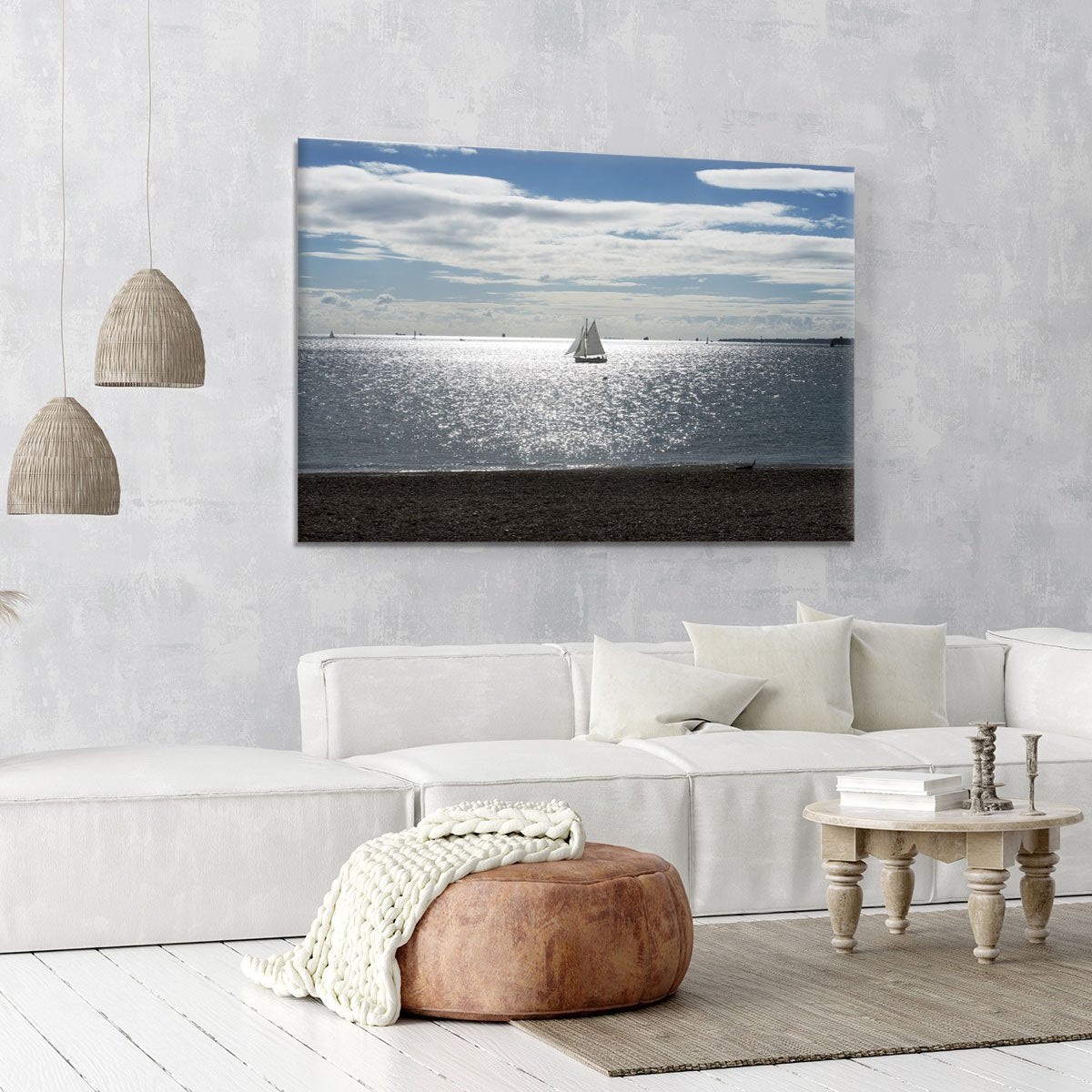 Sunshine on the sea Canvas Print or Poster