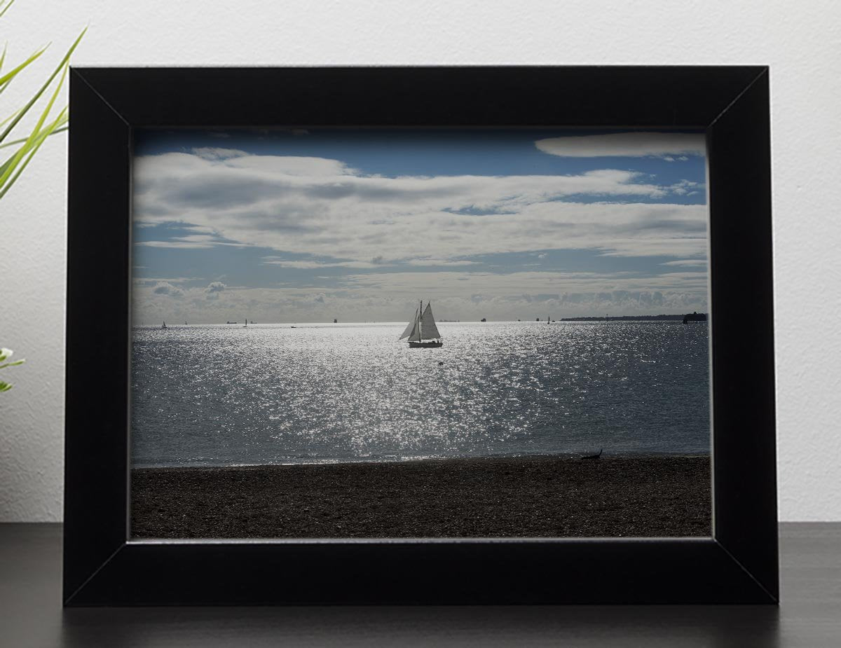Sunshine on the sea Framed Print - Canvas Art Rocks - 2