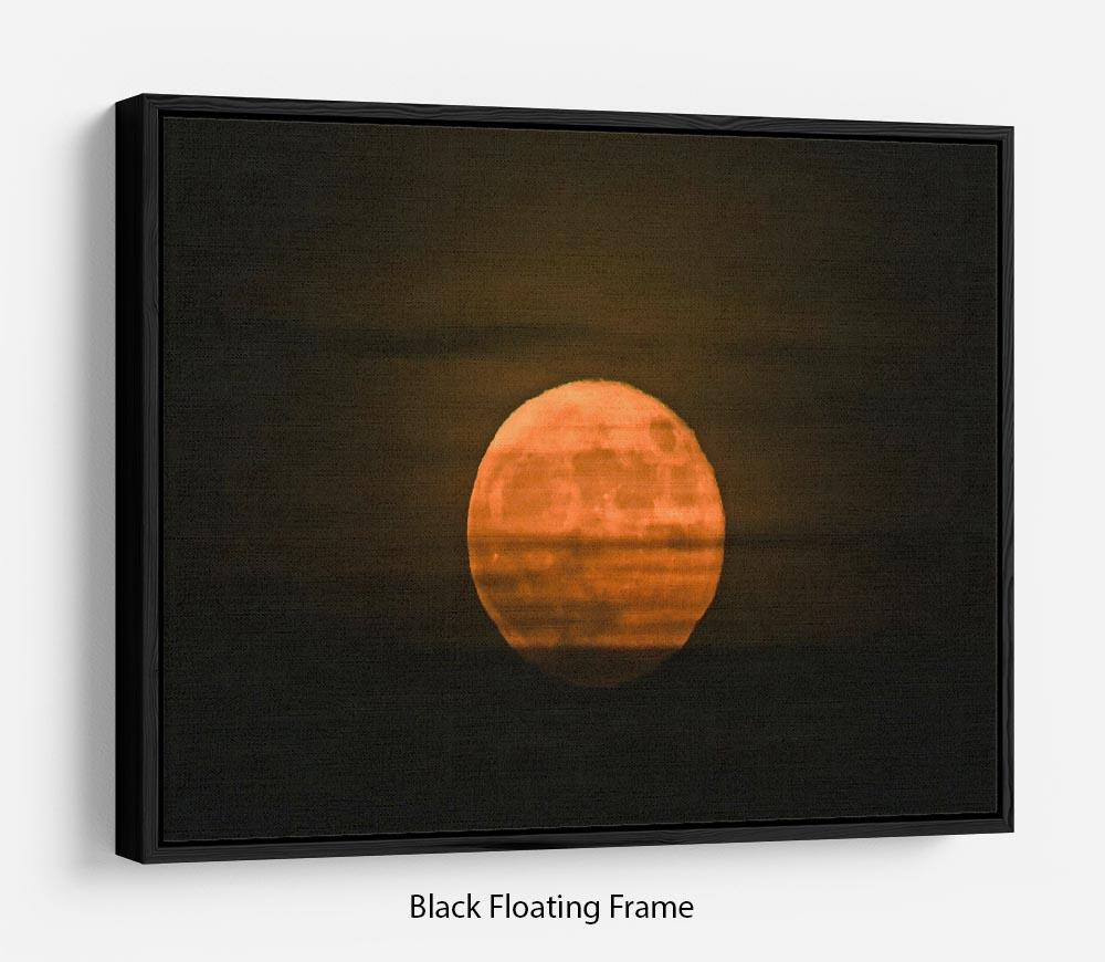 Super moon Floating Frame Canvas - Canvas Art Rocks - 1