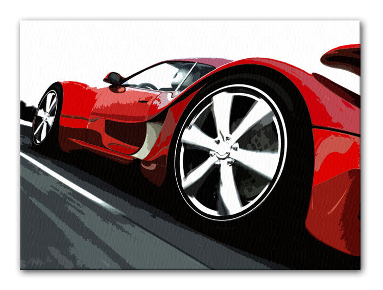 Supercar Close-Up Print - Let It Rip - Canvas Art Rocks - 4