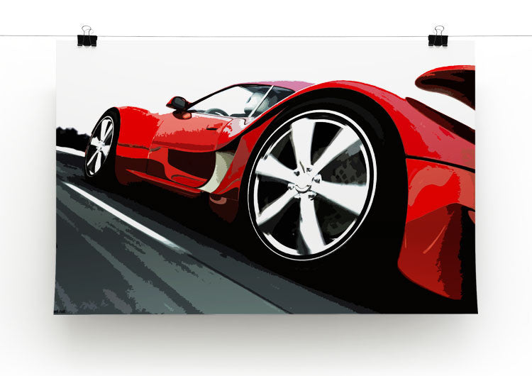 Supercar Close-Up Print - Let It Rip - Canvas Art Rocks - 3