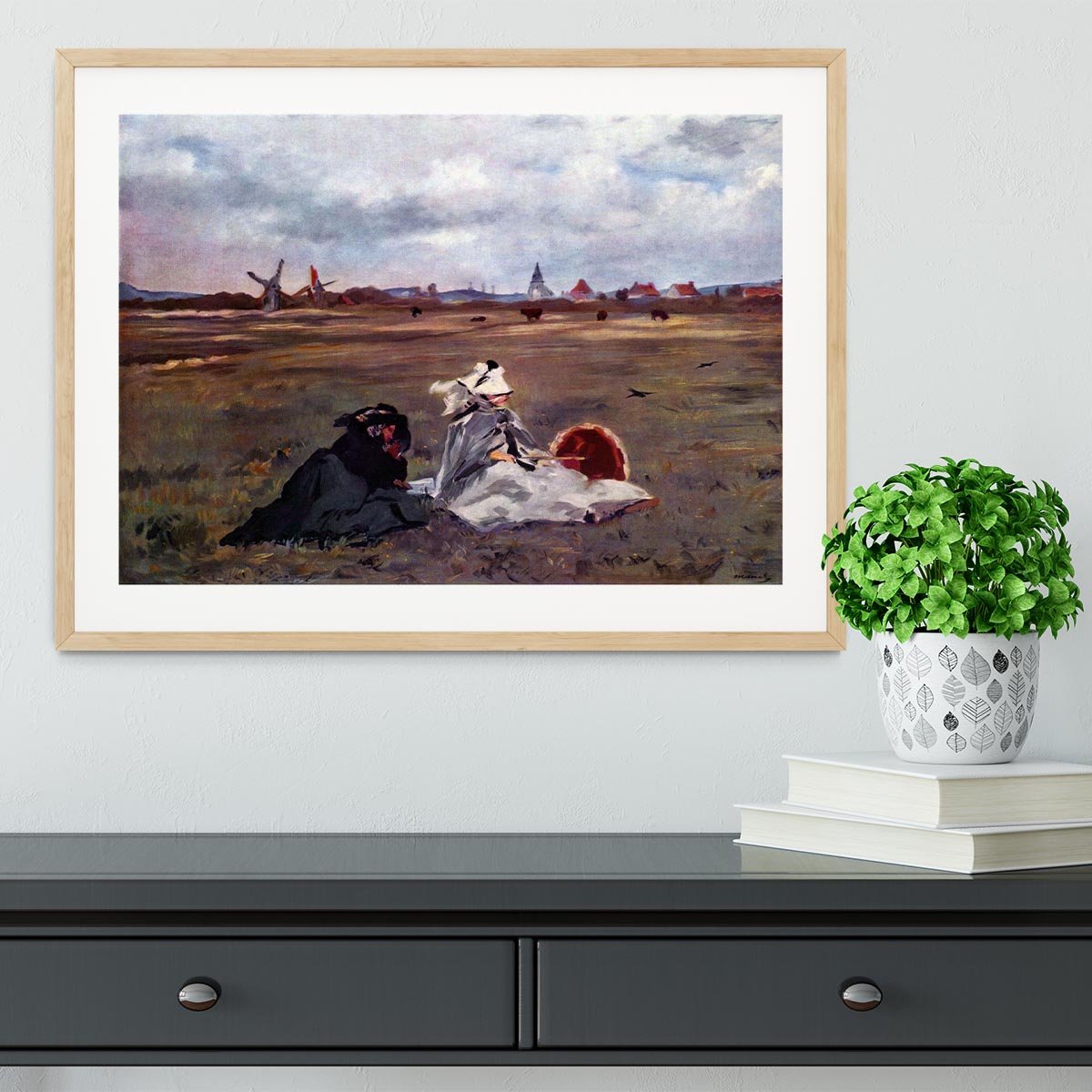 Swallows by Manet Framed Print - Canvas Art Rocks - 3