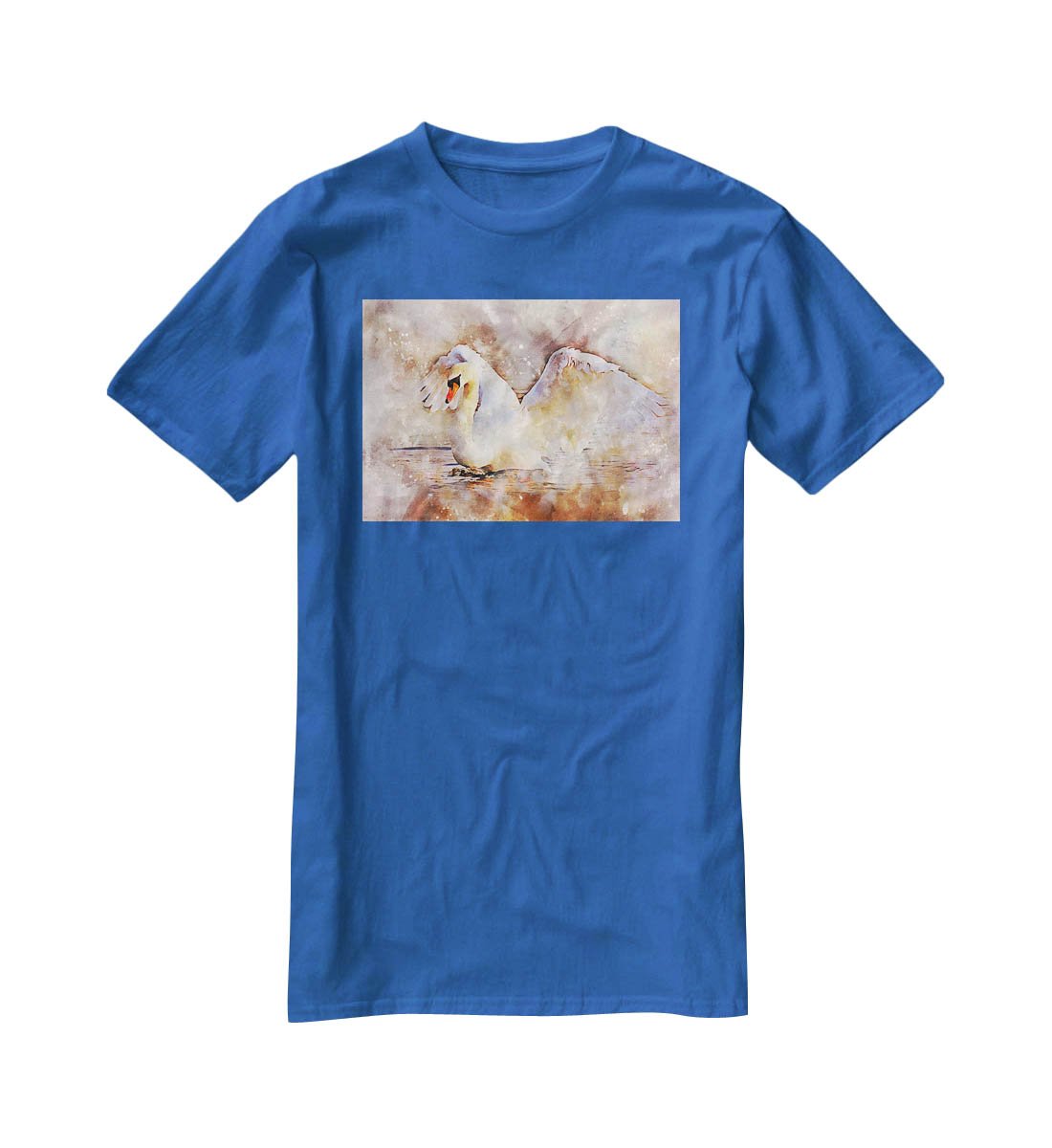 Swan Painting T-Shirt - Canvas Art Rocks - 2