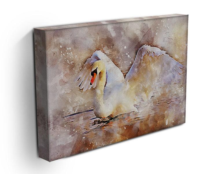 Swan Painting Canvas Print or Poster - Canvas Art Rocks - 3