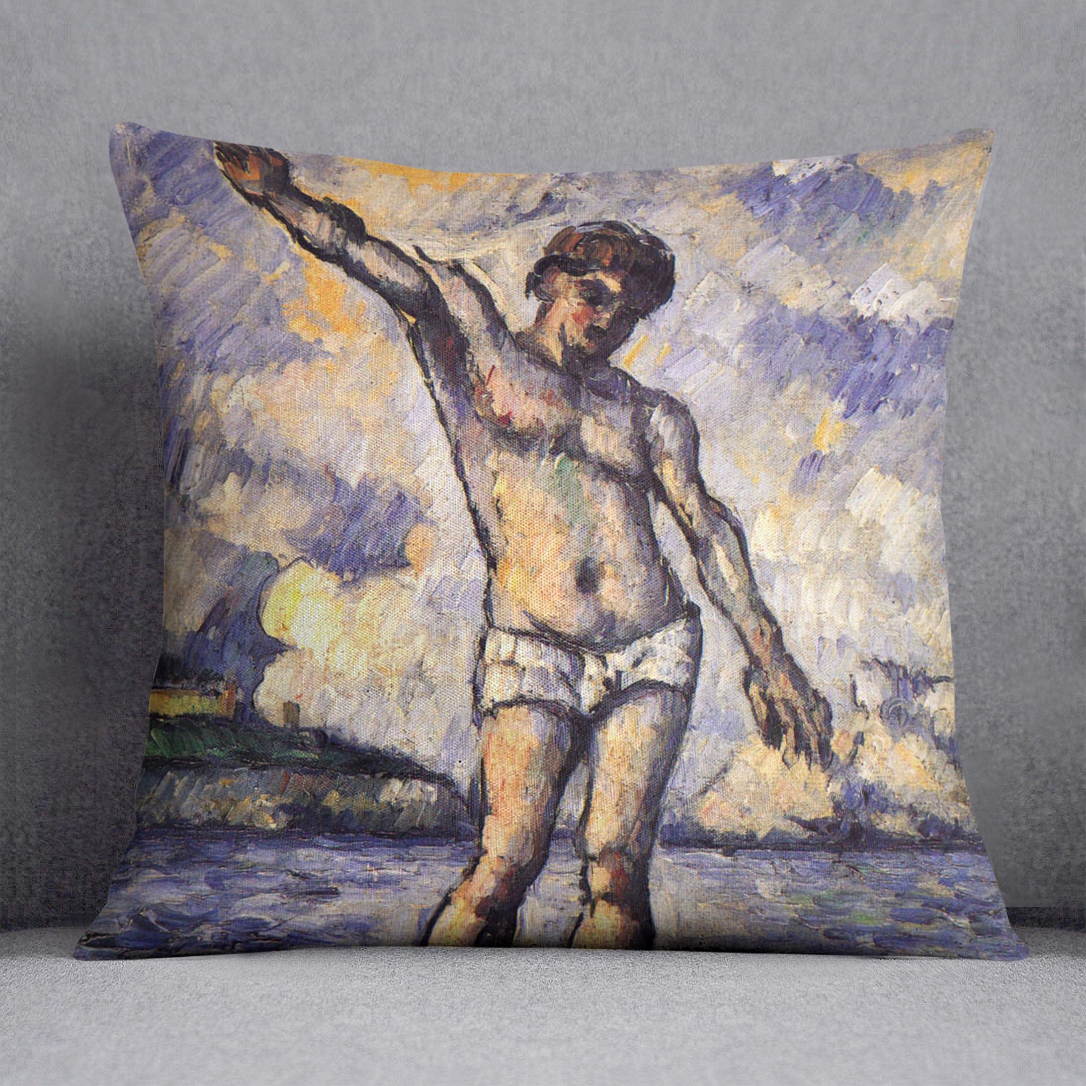 Swimmer with outstretched arms by Cezanne Cushion - Canvas Art Rocks - 1