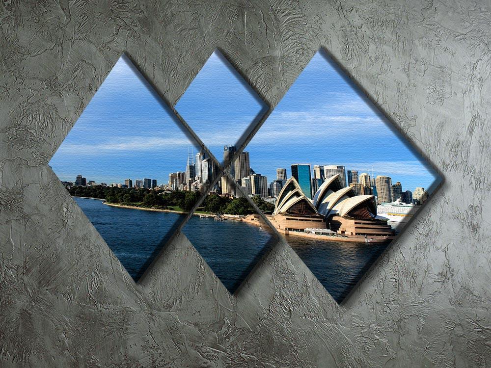 Sydney Australia City Skyline 4 Square Multi Panel Canvas  - Canvas Art Rocks - 2