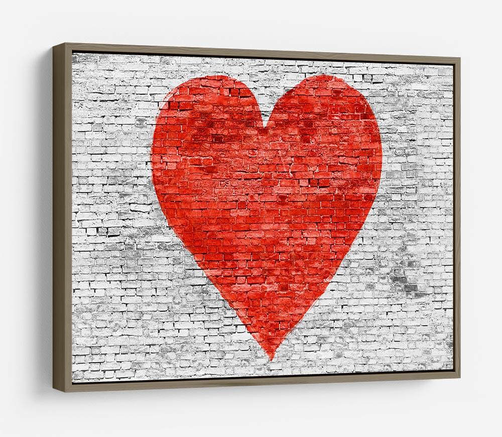 Symbol of love painted on white brick HD Metal Print - Canvas Art Rocks - 10