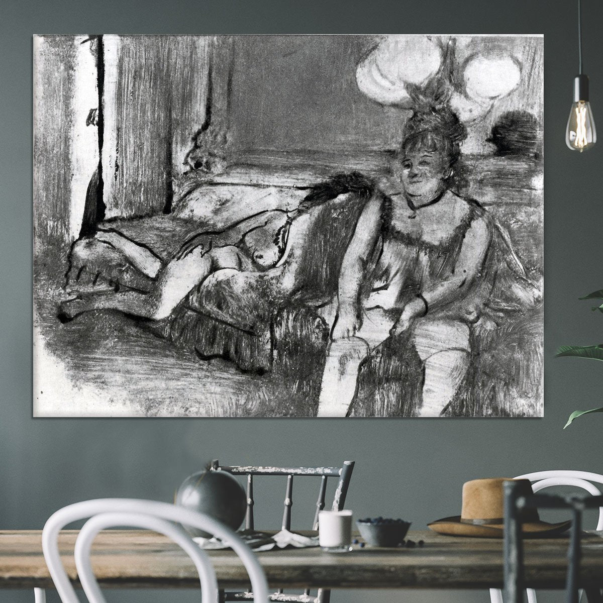 Taking a rest by Degas Canvas Print or Poster