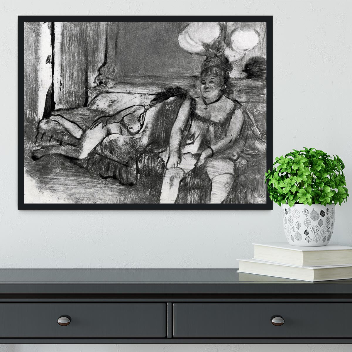 Taking a rest by Degas Framed Print - Canvas Art Rocks - 2