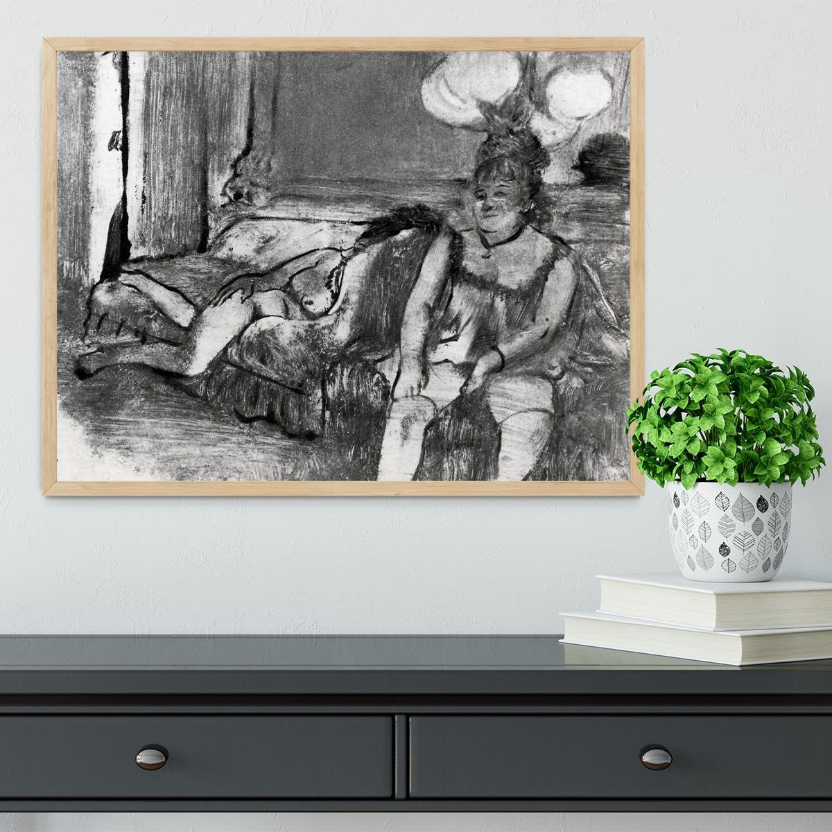 Taking a rest by Degas Framed Print - Canvas Art Rocks - 4