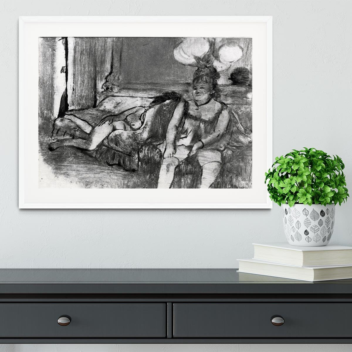 Taking a rest by Degas Framed Print - Canvas Art Rocks - 5