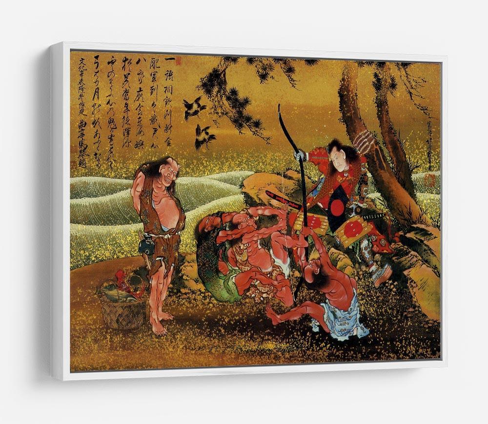 Tametomo and the demons by Hokusai HD Metal Print