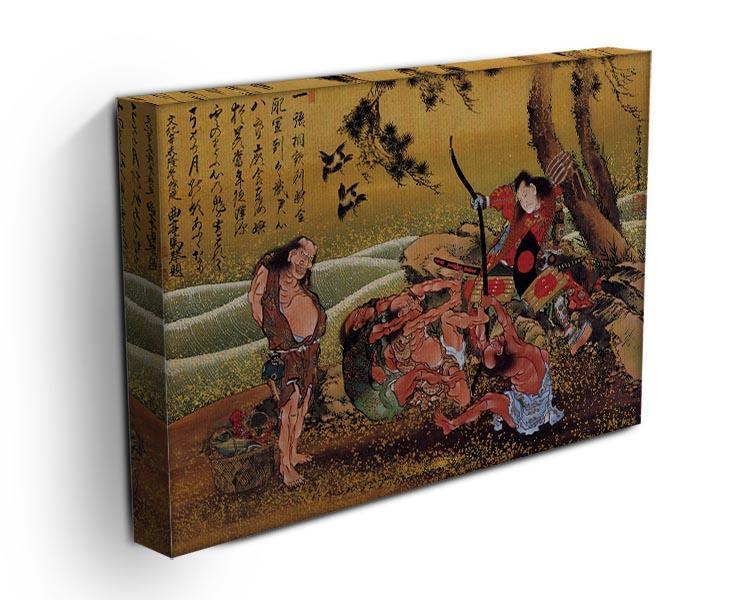 Tametomo on Demon island by Hokusai Canvas Print or Poster - Canvas Art Rocks - 3