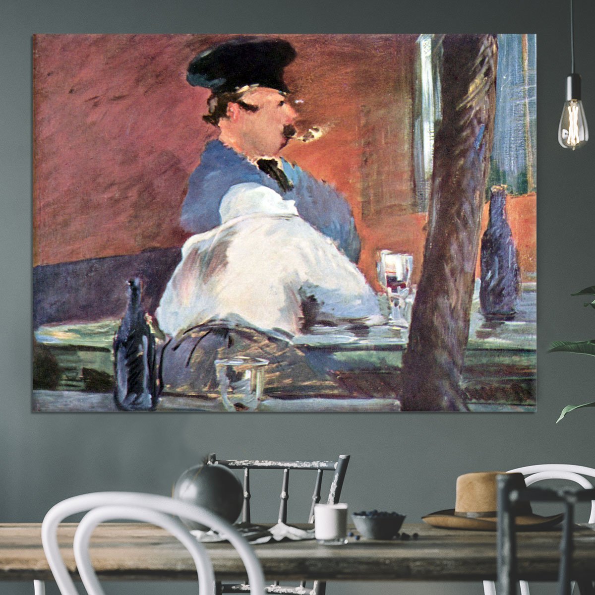 Tavern by Manet Canvas Print or Poster