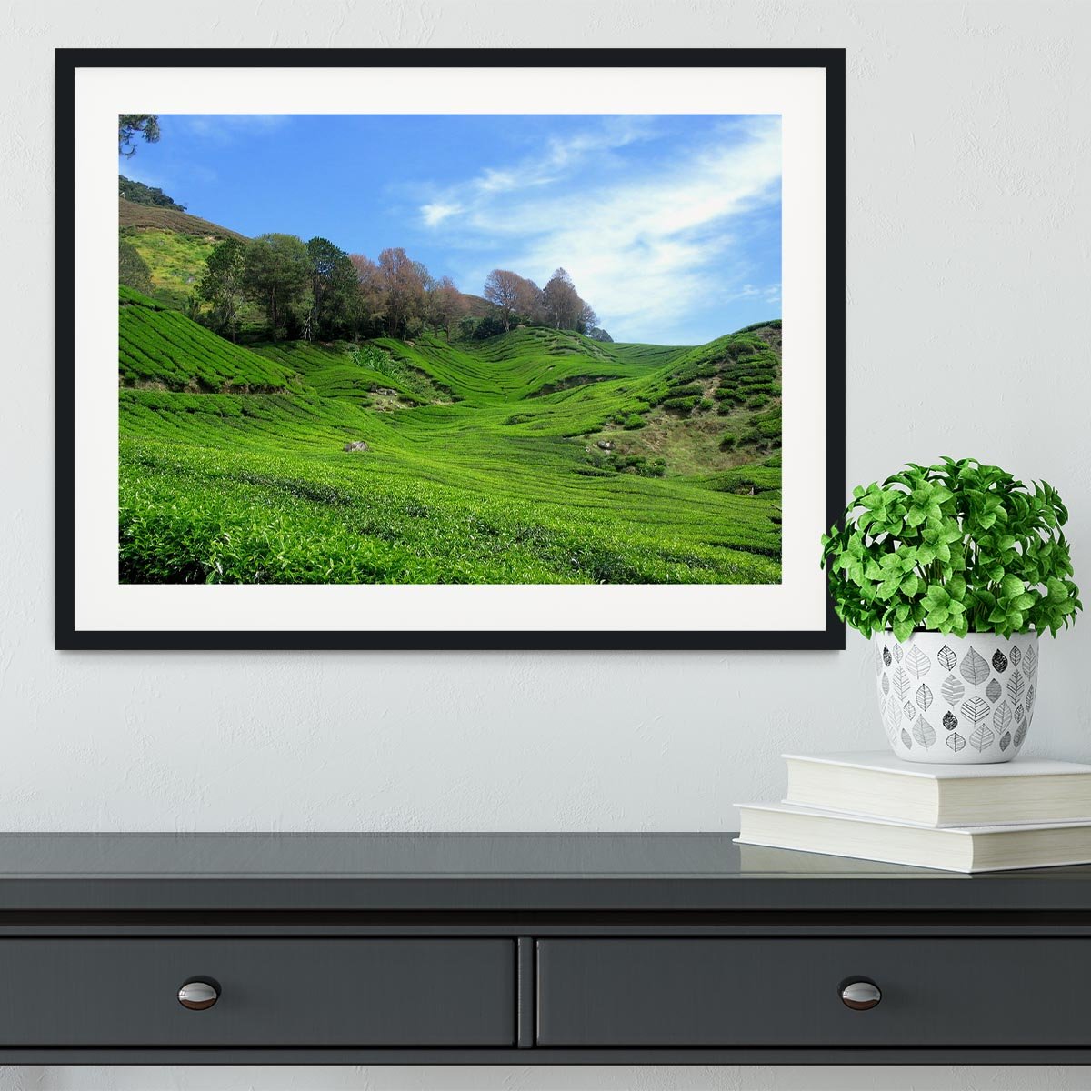 Tea Mountain Framed Print - Canvas Art Rocks - 1