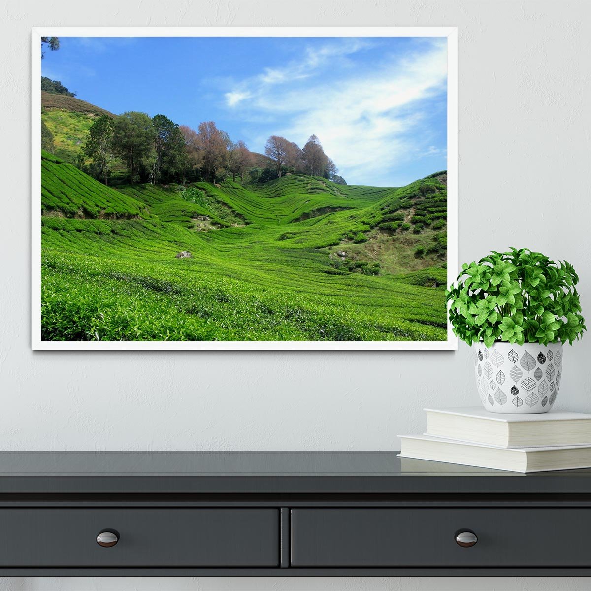 Tea Mountain Framed Print - Canvas Art Rocks -6
