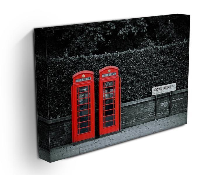 Telephone box in London street Canvas Print or Poster - Canvas Art Rocks - 3