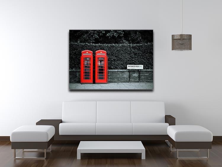 Telephone box in London street Canvas Print or Poster - Canvas Art Rocks - 4