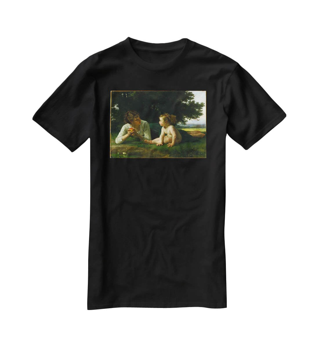 Temptation By Bouguereau T-Shirt - Canvas Art Rocks - 1