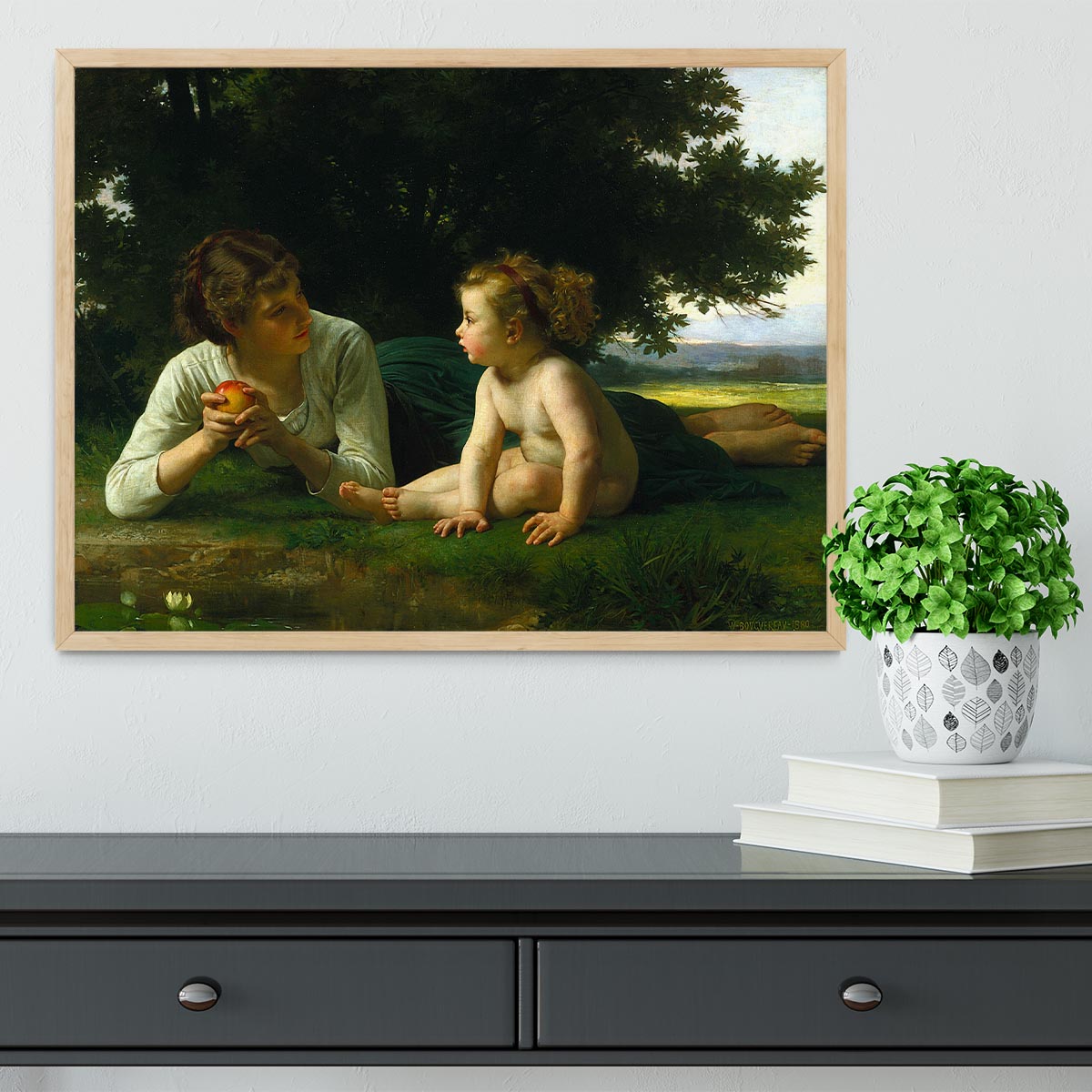 Temptation By Bouguereau Framed Print - Canvas Art Rocks - 4