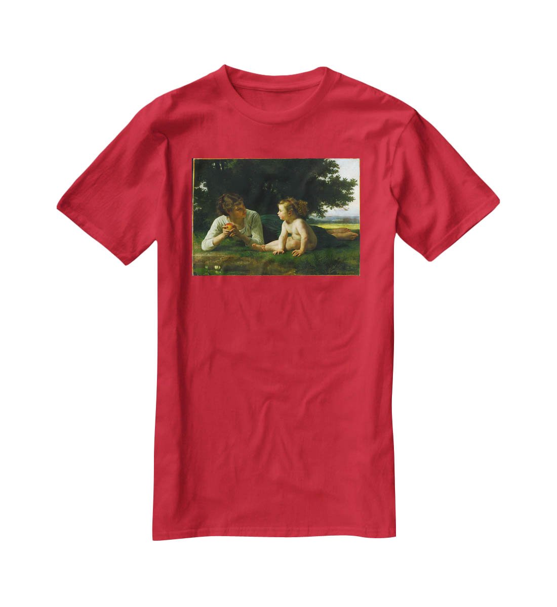 Temptation By Bouguereau T-Shirt - Canvas Art Rocks - 4