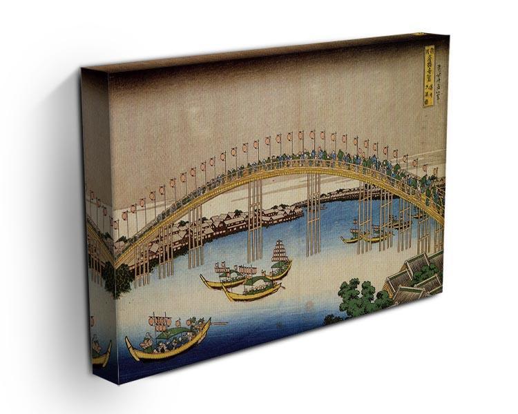 Tenma bridge by Hokusai Canvas Print or Poster - Canvas Art Rocks - 3