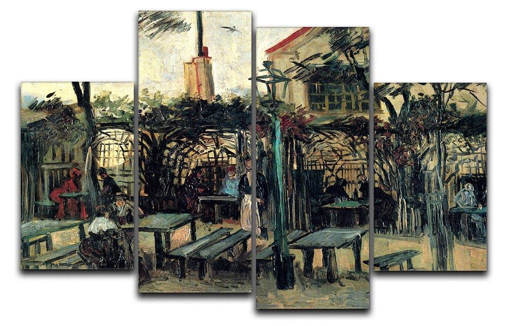 Terrace of a Cafe on Montmartre La Guinguette1 by Van Gogh 4 Split Panel Canvas  - Canvas Art Rocks - 1