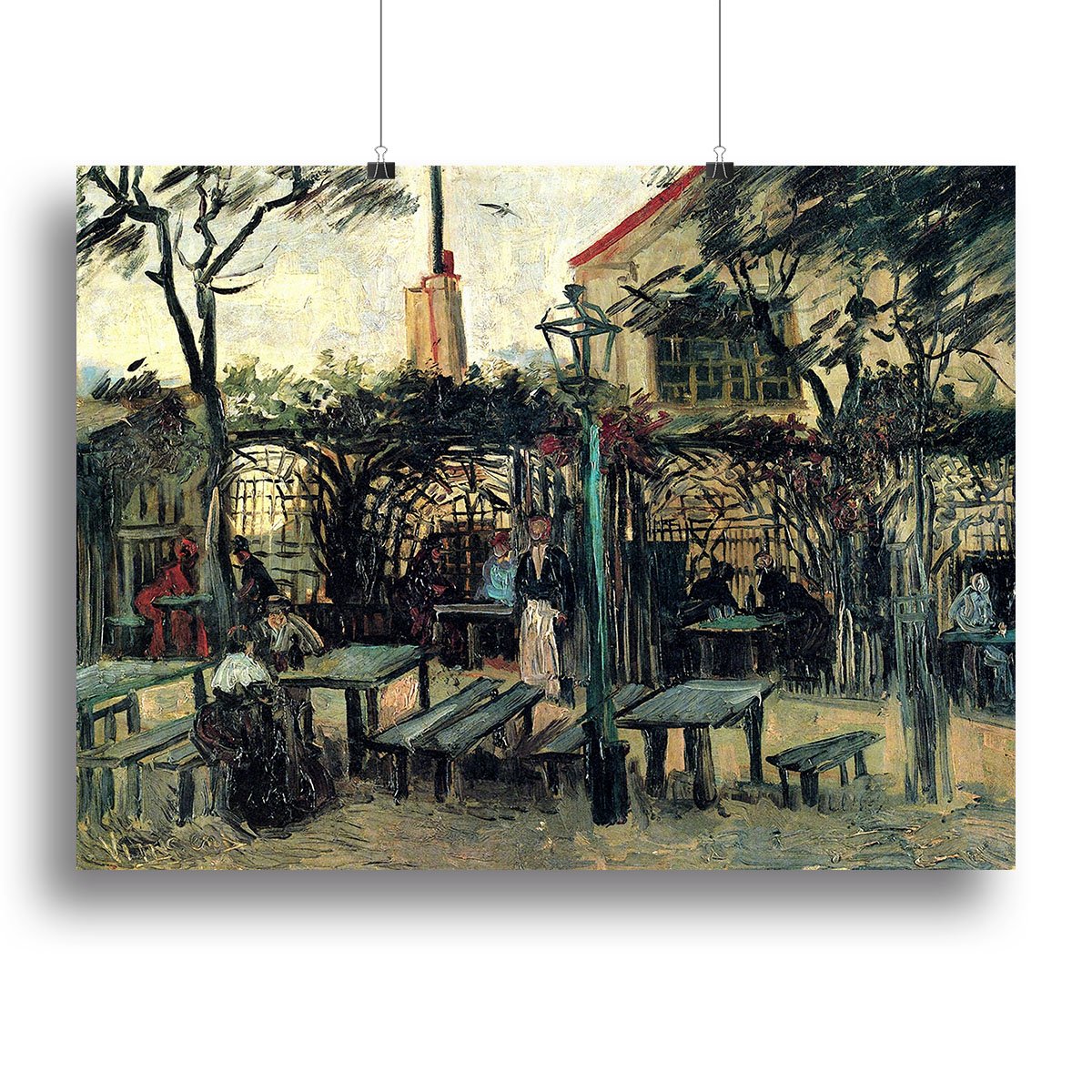 Terrace of a Cafe on Montmartre La Guinguette1 by Van Gogh Canvas Print or Poster