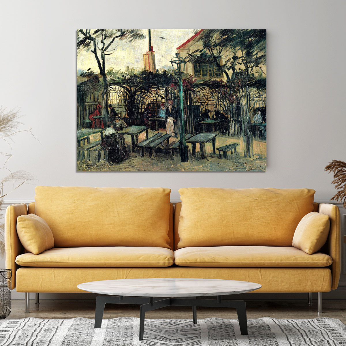 Terrace of a Cafe on Montmartre La Guinguette1 by Van Gogh Canvas Print or Poster - Canvas Art Rocks - 4