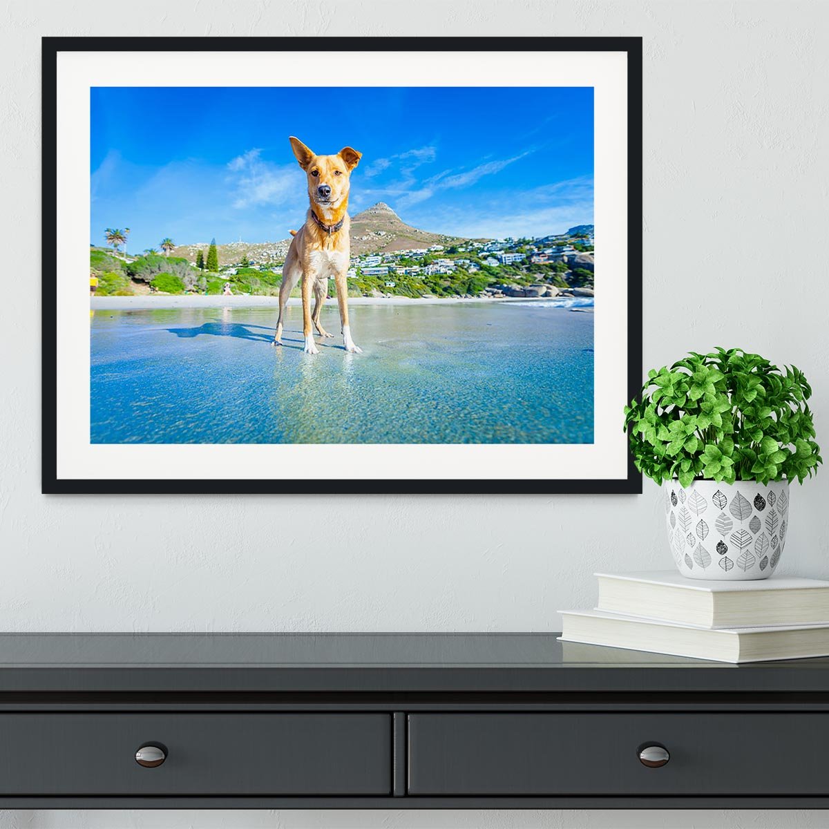 Terrier dog having fun Framed Print - Canvas Art Rocks - 1