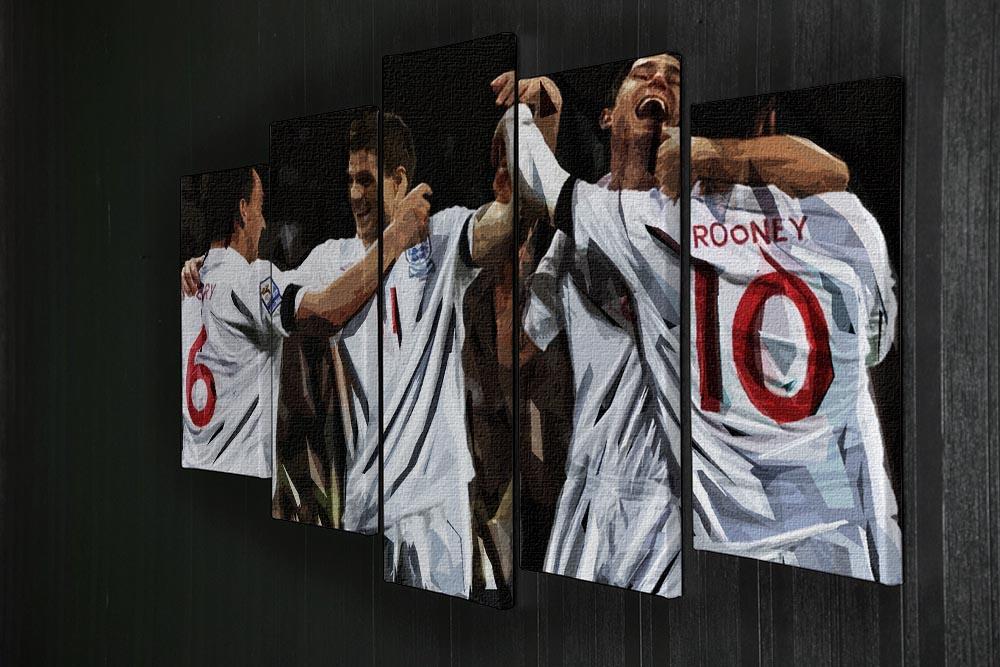Terry Lampard Gerard and rooney England 5 Split Panel Canvas - Canvas Art Rocks - 2