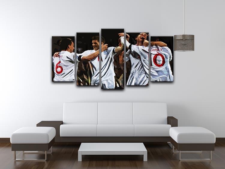 Terry Lampard Gerard and rooney England 5 Split Panel Canvas - Canvas Art Rocks - 3