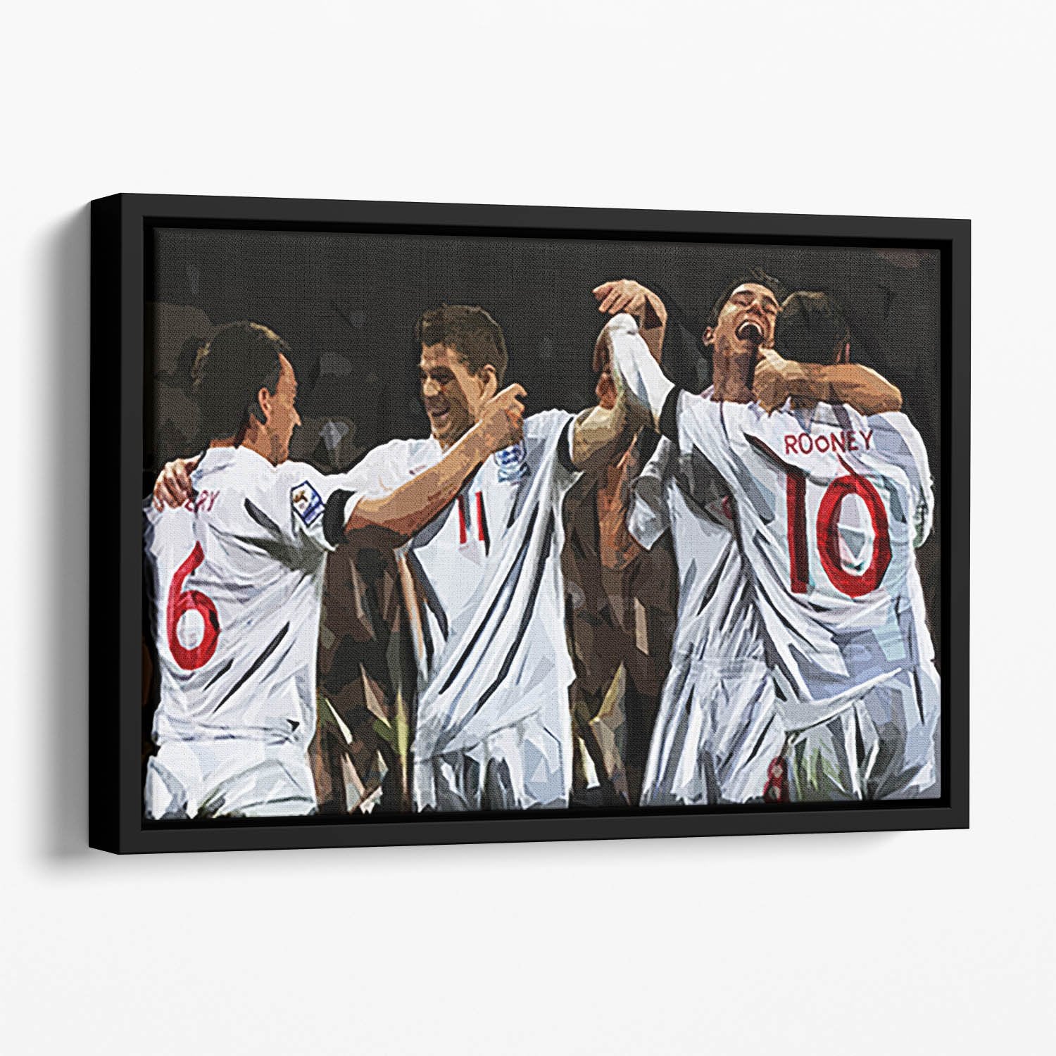 Terry Lampard Gerard and rooney England Floating Framed Canvas
