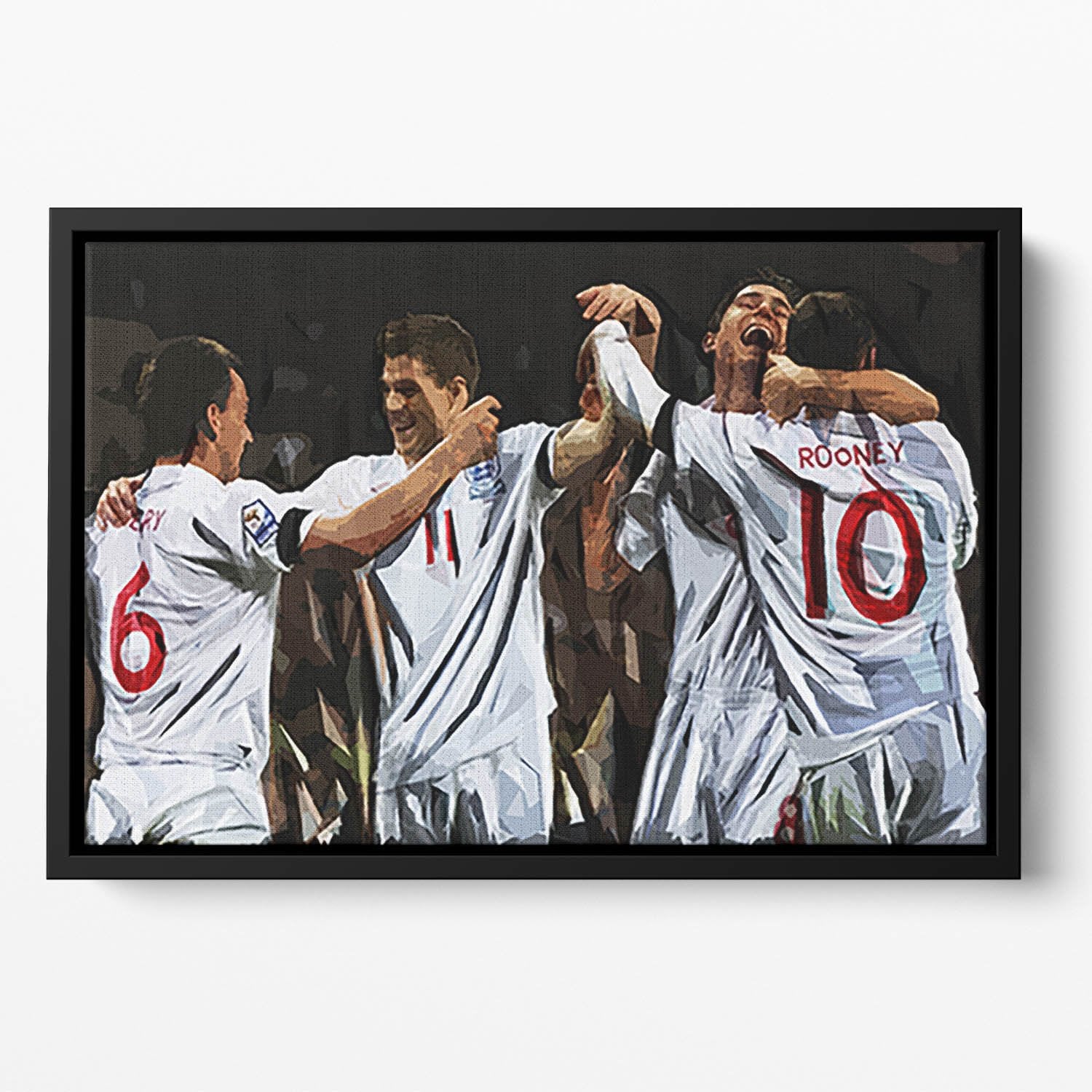 Terry Lampard Gerard and rooney England Floating Framed Canvas