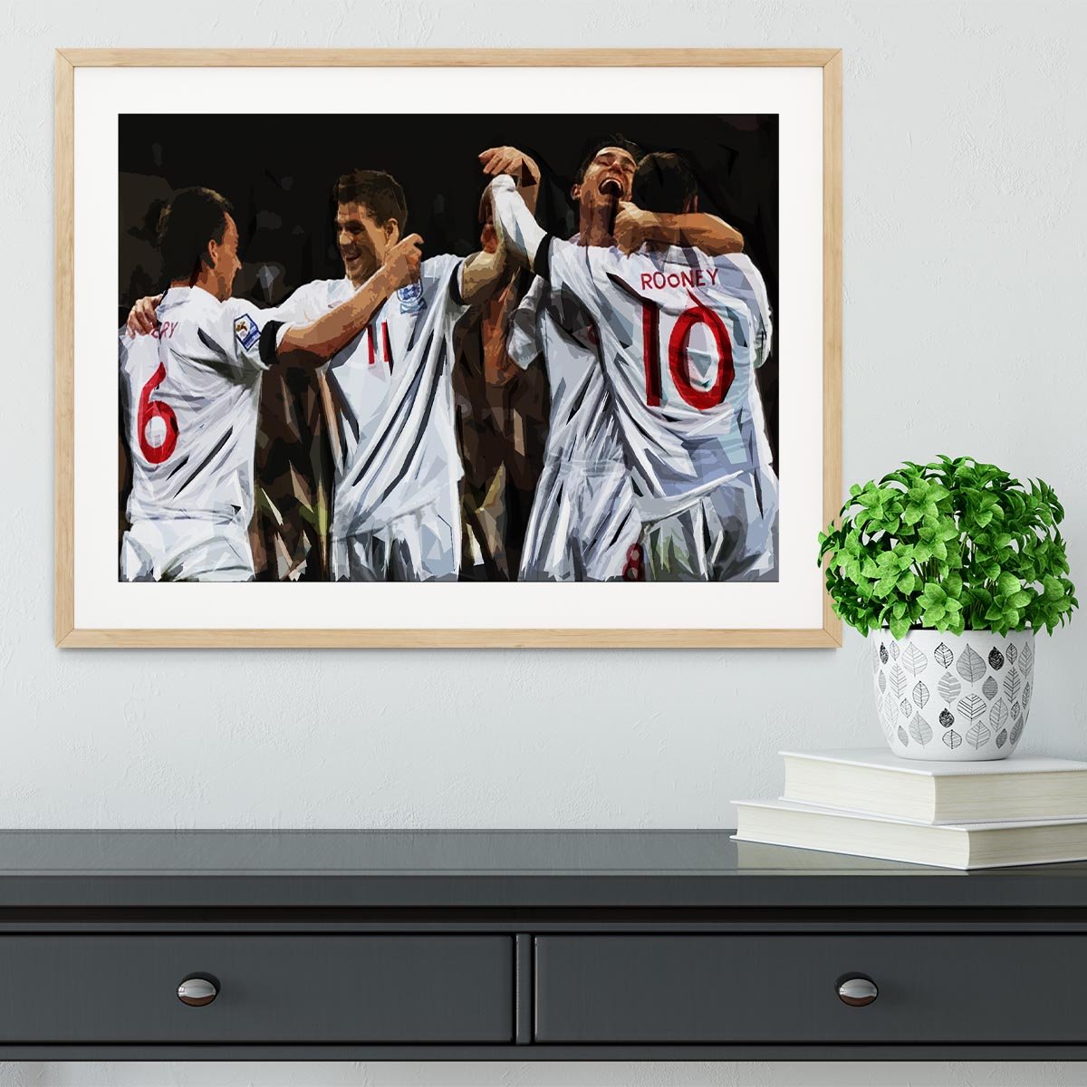 Terry Lampard Gerard and rooney England Framed Print - Canvas Art Rocks - 3