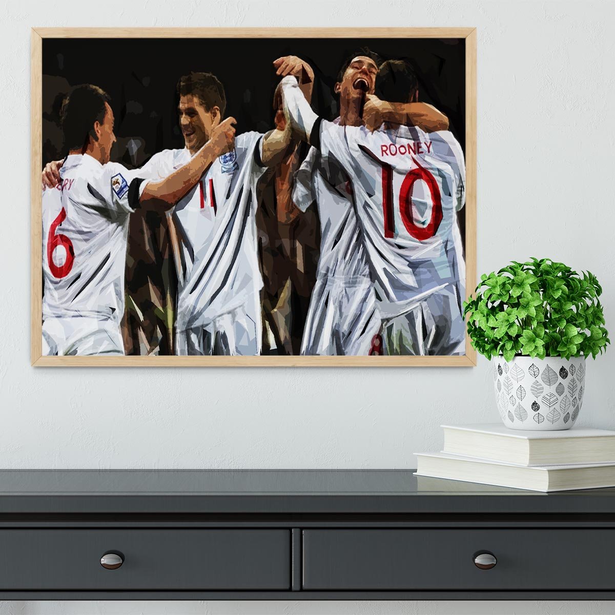 Terry Lampard Gerard and rooney England Framed Print - Canvas Art Rocks - 4